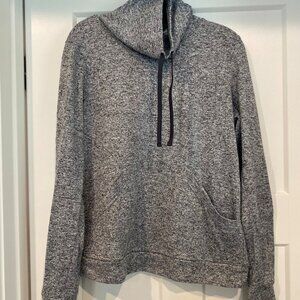 Old Navy Sweater-Knit Mock-Neck Active Sweatshirt - Heather Gray